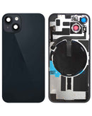 Encuentra tapa trasera (MIDNIGHT) con marco, cable flex de carga NFC inalámbrica y imán MagSafe para iPhone 14 en Guatemala.
