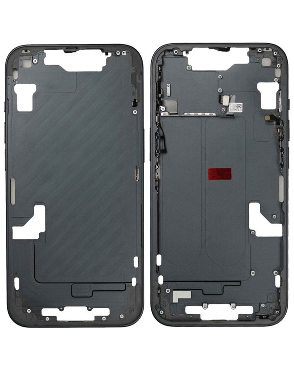 Encuentra el Marco Medio con piezas pequeñas para iPhone 14 (MIDNIGHT) en Guatemala, ideal para reparaciones en talleres y mayoristas de accesorios.