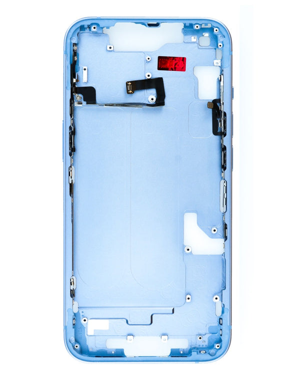 Reparación de marco medio con piezas pequeñas para iPhone 14 (BLUE) en Guatemala - Encuéntralo en nuestro taller especializado en componentes de iPhone.