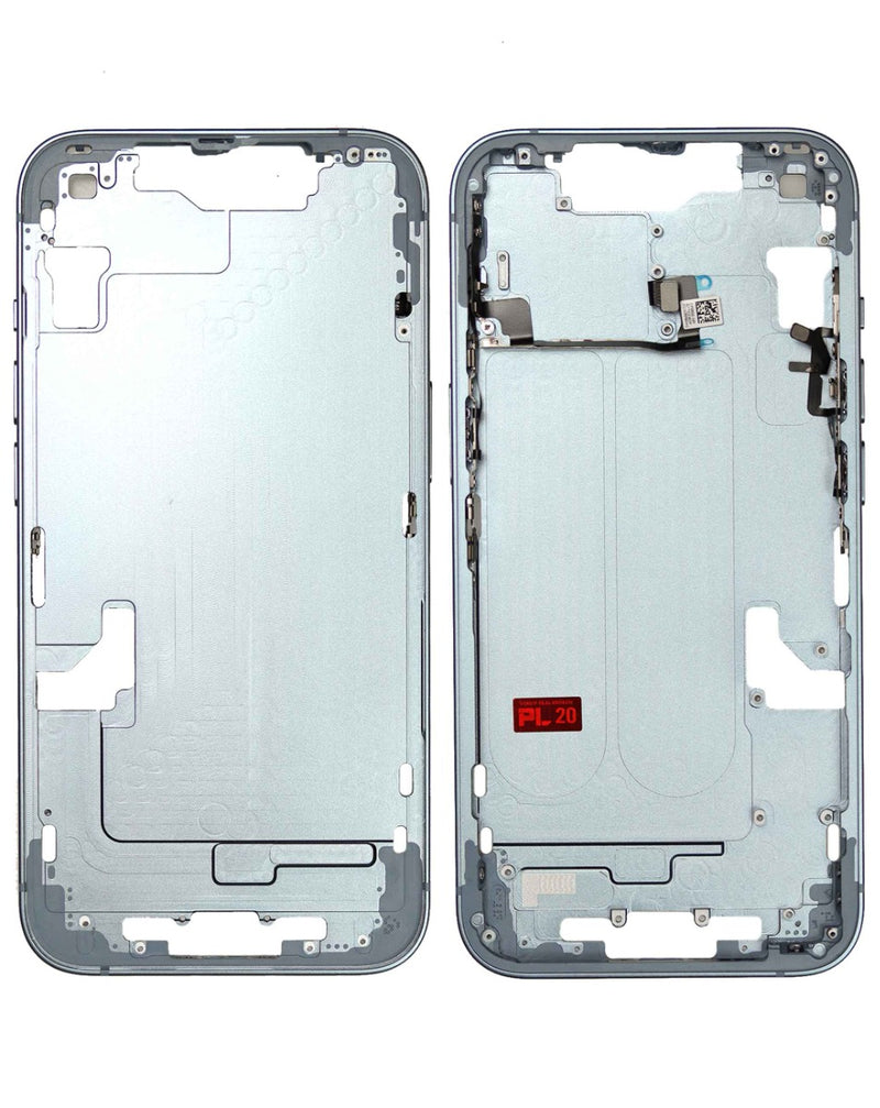 Encuentra en Guatemala marcos medianos con piezas pequeñas para tu iPhone 14 azul en nuestro catálogo de reparaciones.