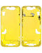 Encuentra el marco intermedio con piezas pequeñas para iPhone 14 en Guatemala, ideal para reparaciones y disponible en color amarillo.