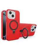 Funda heavy duty con soporte y carga inalambrica iPhone 13/14 - RED