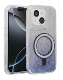 Protege tu iPhone con estilo y carga inalámbrica con nuestra funda azul de glitter líquido en Guatemala. 