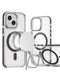 Encuentra la funda transparente magnética delgada con soporte para cámara GRAY para iPhone en Guatemala, ideal para proteger tu dispositivo de forma elegante.
