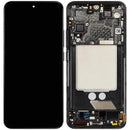 Pantalla refurbished con marco para Xiaomi 13 negra, lista para reparación y reemplazo de display.
