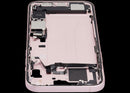 Encuentra la carcasa media con puerto de carga, cable flex y piezas pequeñas para iPhone 15 Plus en Guatemala.