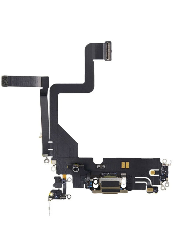 Encuentra el cable flex y puerto de carga para iPhone 14 Pro en Guatemala en BajoPPLCD, disponible en color GOLD.