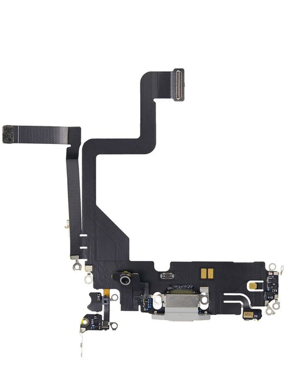 Encuentra el cable flex y puerto de carga originales para iPhone 14 Pro en Guatemala, ideal para reparaciones en talleres especializados.