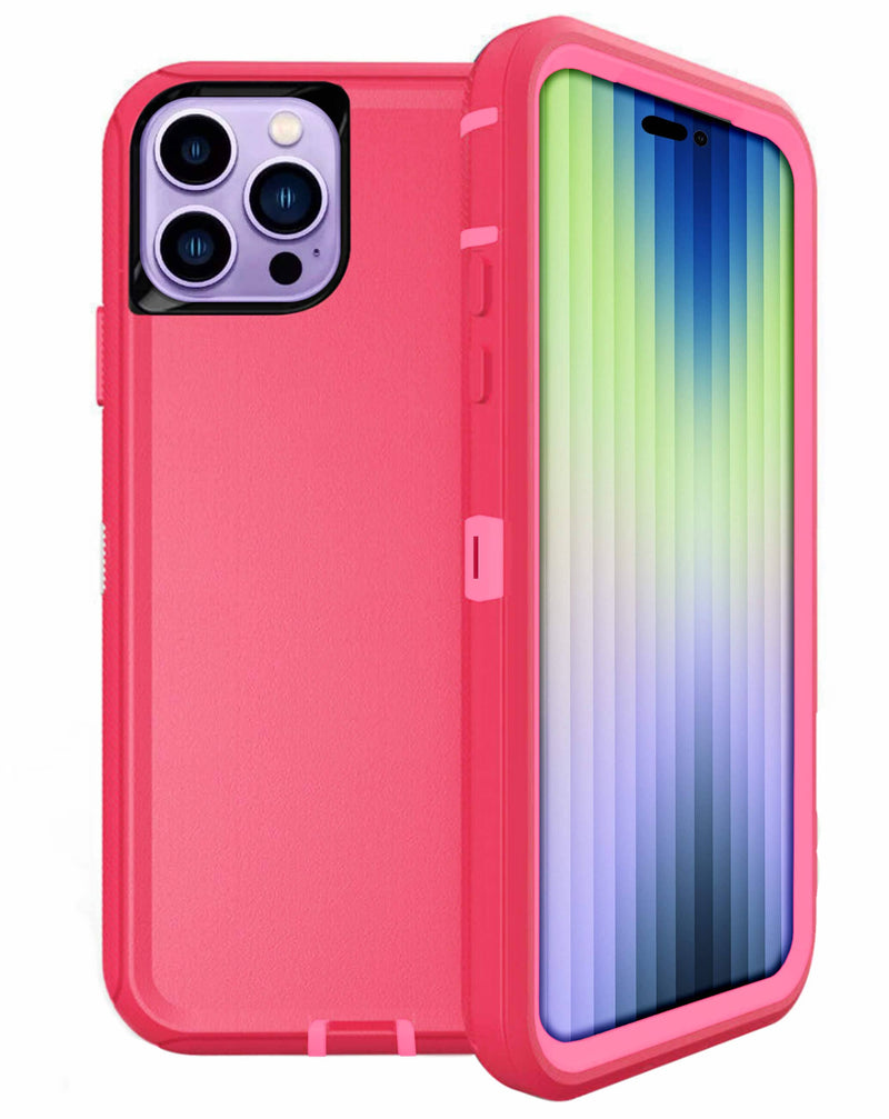 Protege tu iPhone 14 Pro con estilo en Guatemala con esta funda heavy duty en color HOT PINK.
