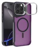 Encuentra la tapa trasera mate transparente con soporte para cámara con carga inalámbrica para iPhone 14 Pro en Guatemala.