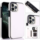 Funda slim blanca con ranura para tarjeta de crédito para iPhone 14 Pro disponible en Guatemala.