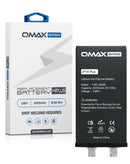 Reparación de batería para iPhone 14 Plus en Guatemala con soldadura puntual y batería QMAX de 4325 mAH.