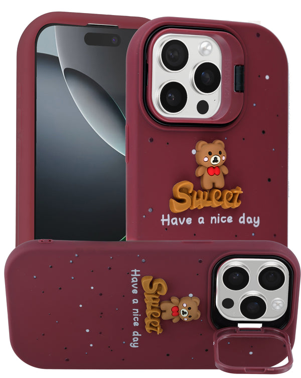 Encuentra la mejor Funda de goma shockproof 3D Doll Estilo 5 para iPhone 14 Pro Max en Guatemala con envío rápido y seguro.