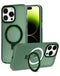 Encuentra en Guatemala el mejor case de carga inalámbrica con soporte de anillo en color verde para iPhone 14 Pro Max de la marca SlowBack.