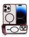 Funda Magsafe con soporte metal para iPhone 14 Pro Max en Guatemala, disponible en color Wine Red.