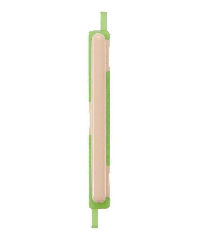 Venta de botones duros de volumen para Samsung Galaxy A13 5G en Guatemala, perfectos para reparaciones de teléfonos y disponibles en color Peach.
