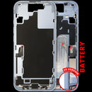 Tapa trasera original iPhone 17 Mist Blue con batería integrada, versión US, para reparación A3790/A3791.