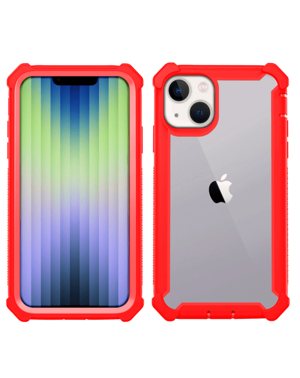 Protege tu iPhone 14/13 con esta tapa trasera 3 en 1 híbrida transparente en Guatemala.