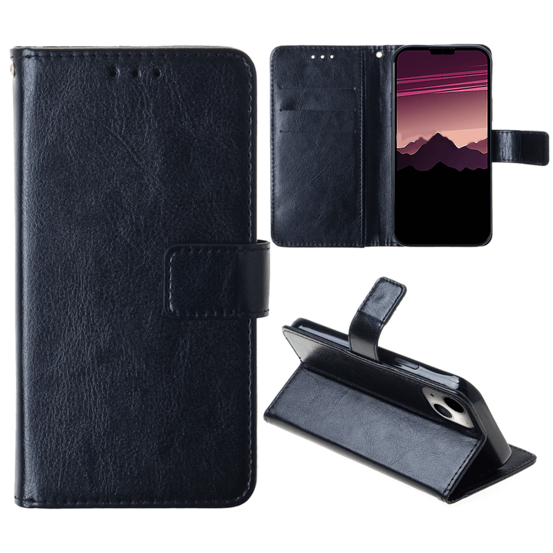 Encuentra la mejor funda billetera de cuero para iPhone 13 y 14 en Guatemala con ranura para tarjetas en SlowBack.