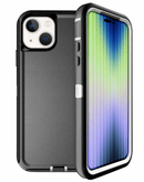 Encuentra la mejor funda heavy duty para iPhone 14/13 en Guatemala con colores negro y blanco en SlowBack, expertos en accesorios para iPhone.