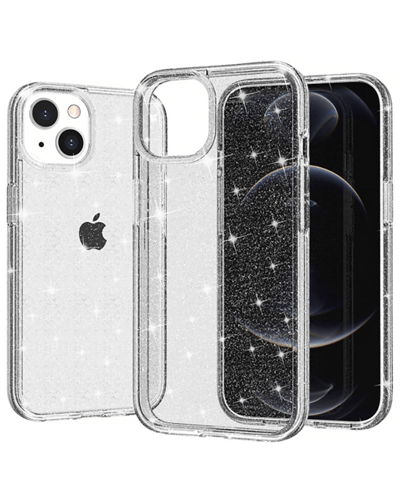 Encuentra la mejor funda protectora ultra brillante Glitter Clear para iPhone 14 en Guatemala.