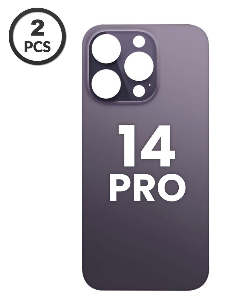 Tapa trasera con agujero de cámara más grande iPhone 14 Pro (DEEP PURPLE) para reparación en Guatemala.