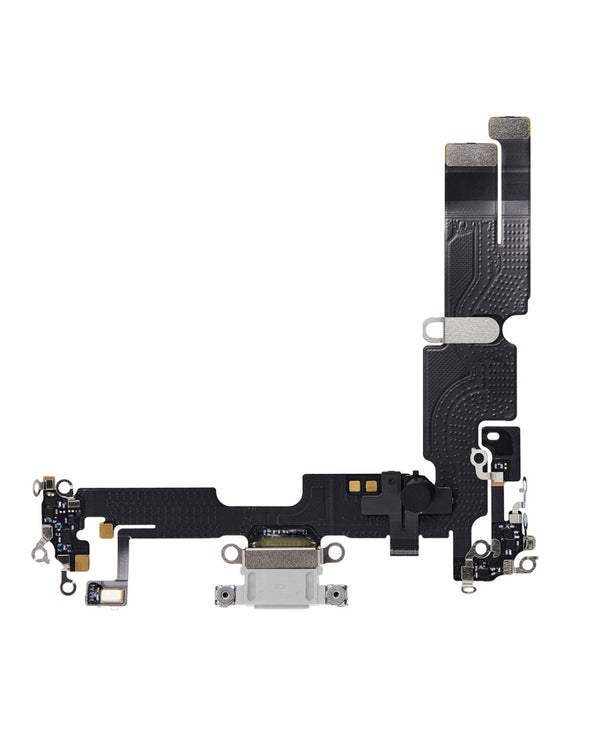 Reparación de puerto de carga con cable flex para iPhone 14 Plus en Guatemala.