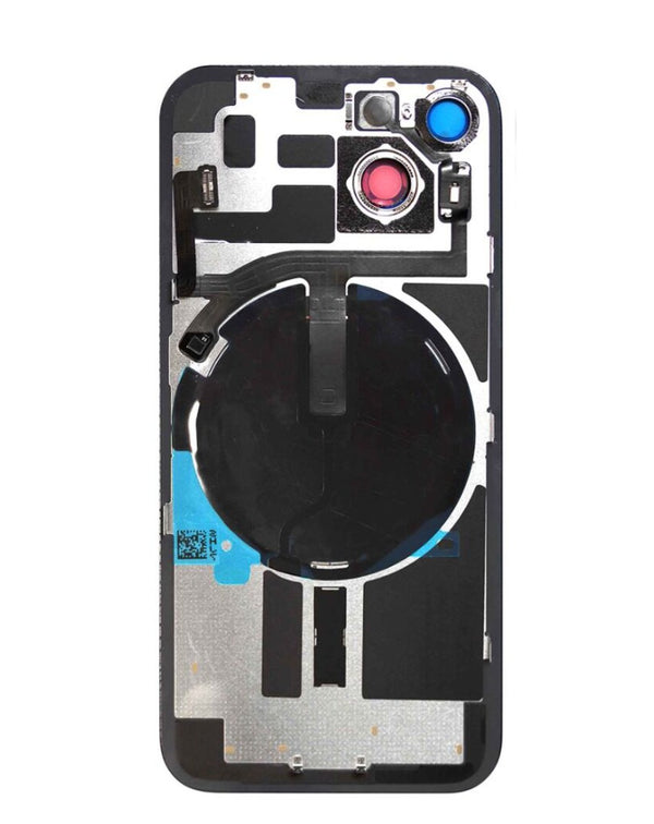 Encuentra la tapa trasera sin logo con marco, carga NFC inalámbrica e imán MagSafe para iPhone 14 Plus en Guatemala.