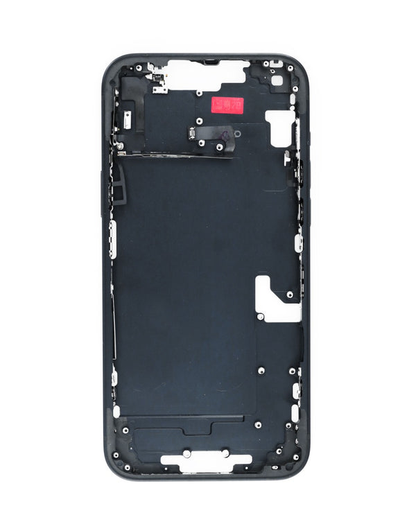 Reparación del marco medio con piezas pequeñas para iPhone 14 Plus en talleres especializados de Guatemala.