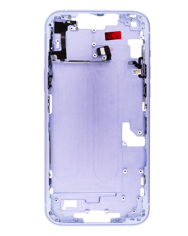 Marco intermedio en color purple para iPhone 14 Plus disponible en Guatemala para reparaciones o mayoristas de componentes iPhone.