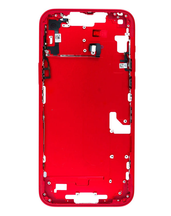 Reparación de marco central con piezas pequeñas para iPhone 14 Plus en Guatemala.