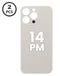 Tapa trasera para iPhone 14 Pro Max color dorado sin logo y con orificio ampliado para cámara en Guatemala.