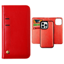 Protege tu iPhone 14 Pro con esta funda de cuero rojo magnética con ranura para tarjeta de crédito en Guatemala.