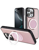 Funda de cuero slim con carga inalámbrica y soporte PINK para iPhone 14 Pro Max en Guatemala - Encuentra la mejor protección para tu dispositivo en tiendas de accesorios para iPhone en Guatemala.