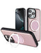 Funda de cuero slim con carga inalámbrica y soporte PINK para iPhone 14 Pro Max en Guatemala - Encuentra la mejor protección para tu dispositivo en tiendas de accesorios para iPhone en Guatemala.