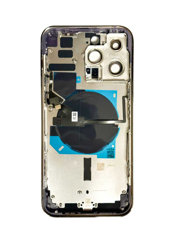 Encuentra tapas traseras deep purple con componentes preinstalados para iPhone 14 Pro Max en Guatemala.