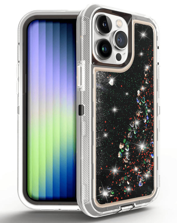 Compra la mejor funda protectora glitter líquida bumper para iPhone 14 Pro en Guatemala.