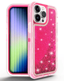 Encuentra la mejor funda bumper glitter color rosa para iPhone 14 Pro en Guatemala.