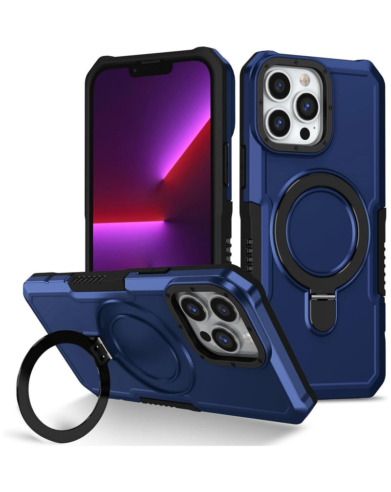 Case de PC duro a prueba de golpes con portador de anillo para iPhone 14 Pro Max en Guatemala disponible en tiendas especializadas en accesorios para dispositivos móviles.