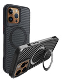 Encuentra la mejor funda con soporte de patada magnético de fibra de carbono para tu iPhone 14 Pro Max en Guatemala.
