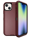 Encuentra la mejor funda heavy duty para iPhone 15 en Guatemala en SlowBack, con variedad de colores como MAROON & BLACK.