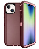 Encuentra la mejor funda heavy duty para iPhone 15 en Guatemala con diseño MAROON & PINK en SlowBack, el mayorista de accesorios Apple.