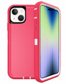 Encuentra la mejor funda heavy duty para iPhone 15 en Guatemala en SlowBack, en color HOT PINK & Blanco.