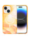 Tapa trasera Full Ink Painting Wireless Charging para iPhone 15 en color naranja en Guatemala.