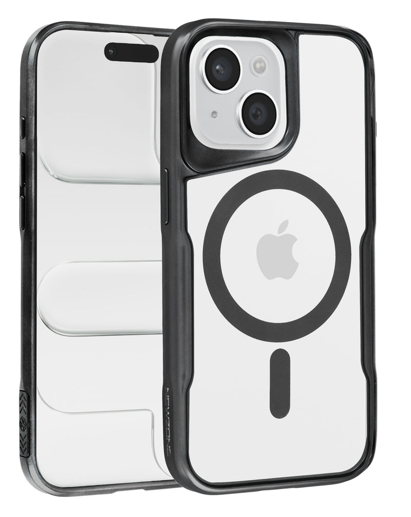 Encuentra la mejor funda magnética glossy transparente para iPhone 15 en Guatemala en SlowBack, accesorios para iPhone, mayorista.