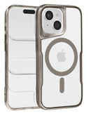 Funda magnética glossy y transparente TITANIUM para iPhone 15 en Guatemala, venta al por mayor en tiendas de accesorios para celulares.