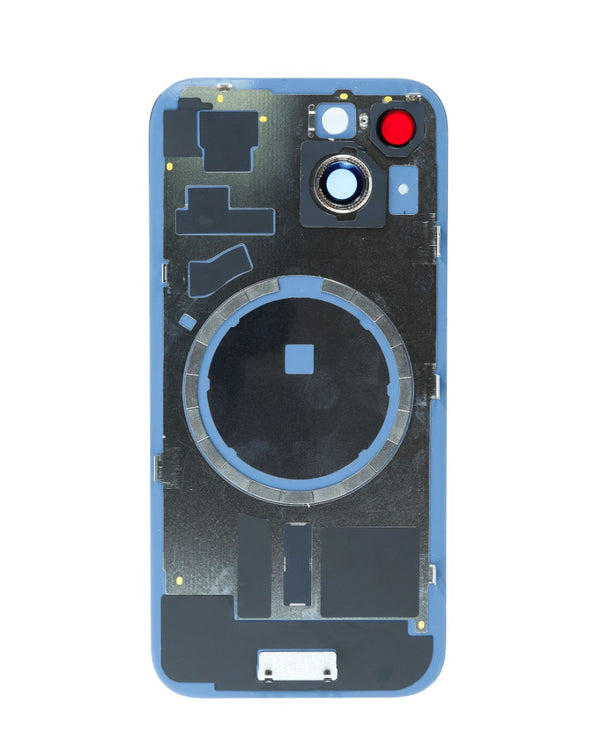 Tapa trasera con marco y magnet MagSafe para iPhone 15 en Guatemala, disponible para reparaciones en talleres autorizados.