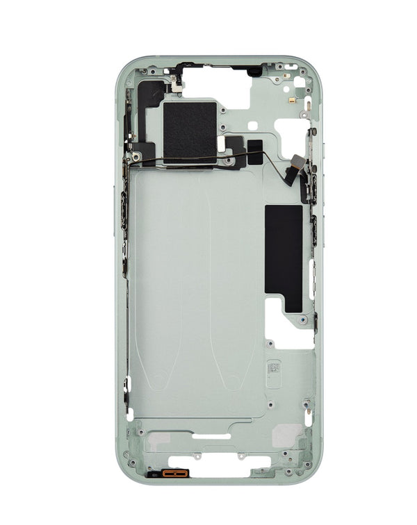 Compra el marco intermedio con piezas pequeñas para iPhone 15 (Green) en Guatemala, elige la mejor calidad para tus reparaciones.