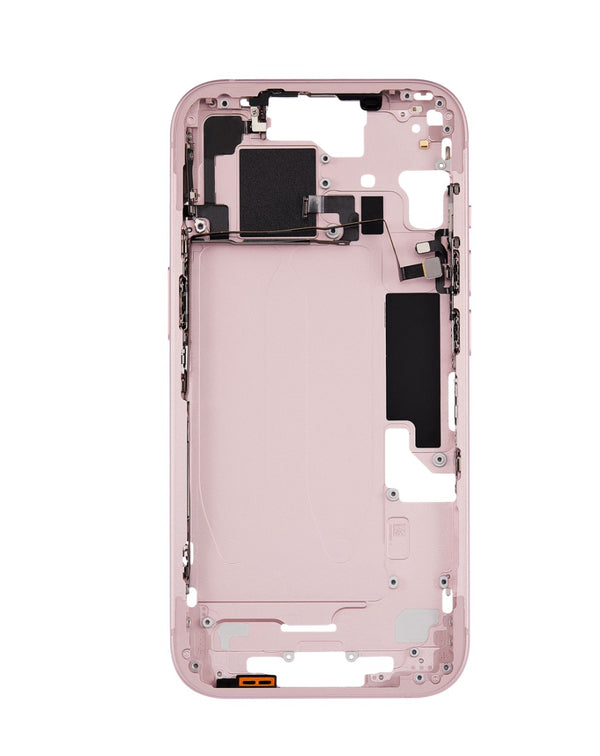 Compra el marco medio con piezas pequeñas para iPhone 15 (PINK) en Guatemala al mejor precio en tiendas de reparaciones y mayoristas de componentes para iPhone.
