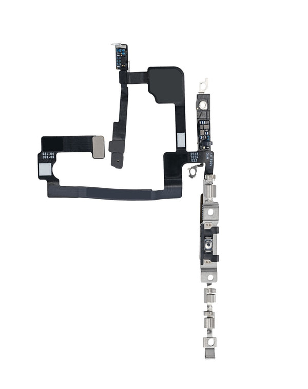 Encuentra el botón de encendido con cable flex bluetooth para iPhone 15 en Guatemala, en nuestro taller de reparaciones con etiqueta de BajoPPLCD.